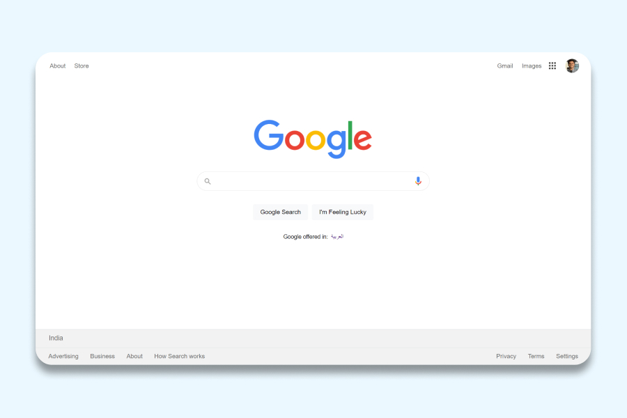 Google Search Landing Page Clone